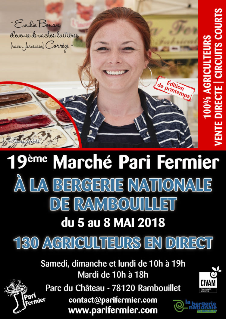 PARI FERMIER BERGERIE NATIONALE DE RAMBOUILLET MAI 2018
