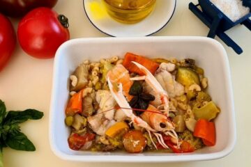 Minstrone poisson et langoustine