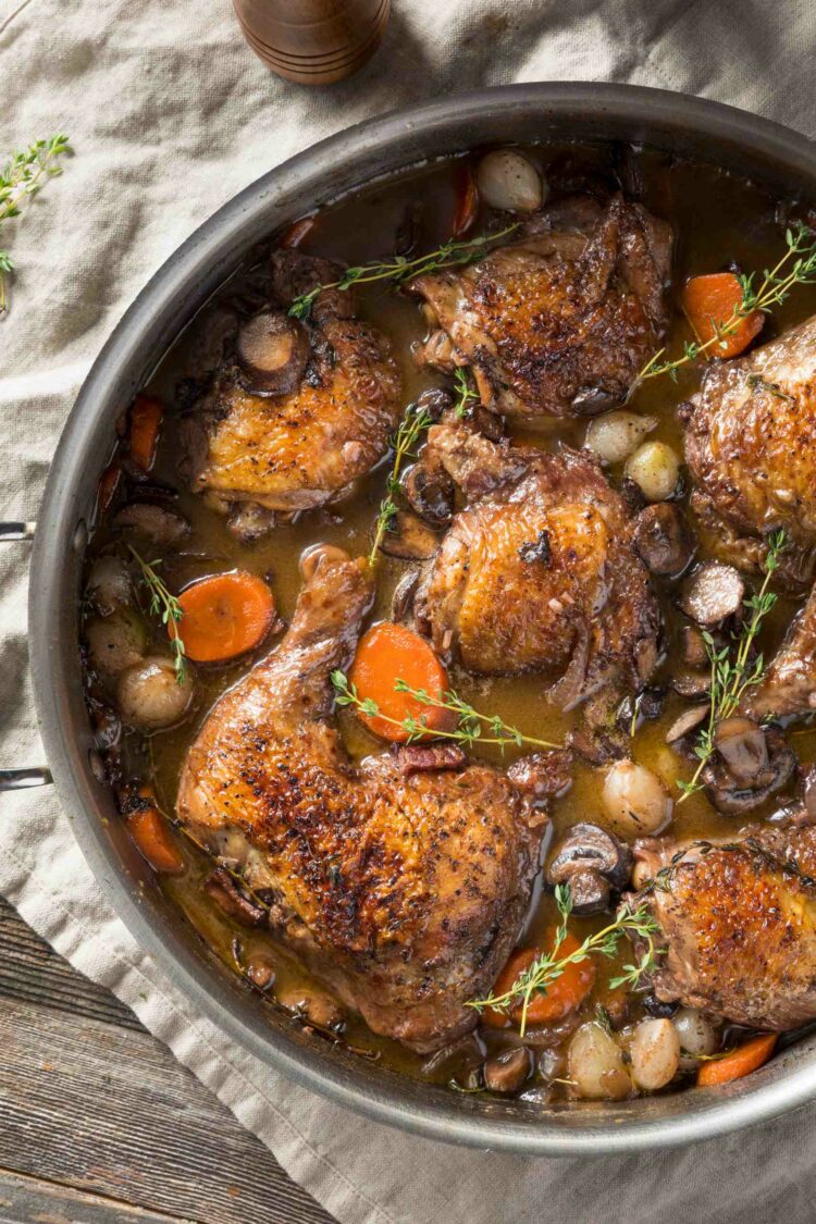 Coq au vin, la recette traditionnelle