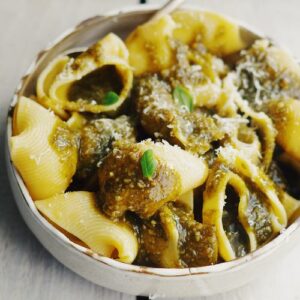 pâtes au pesto d'épinard