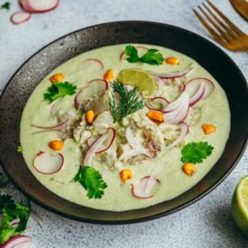Ceviche de daurade et leche de tigre