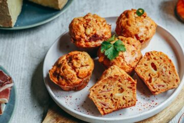 Muffin salé aux saveurs basques