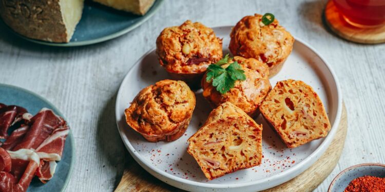 Muffin salé aux saveurs basques