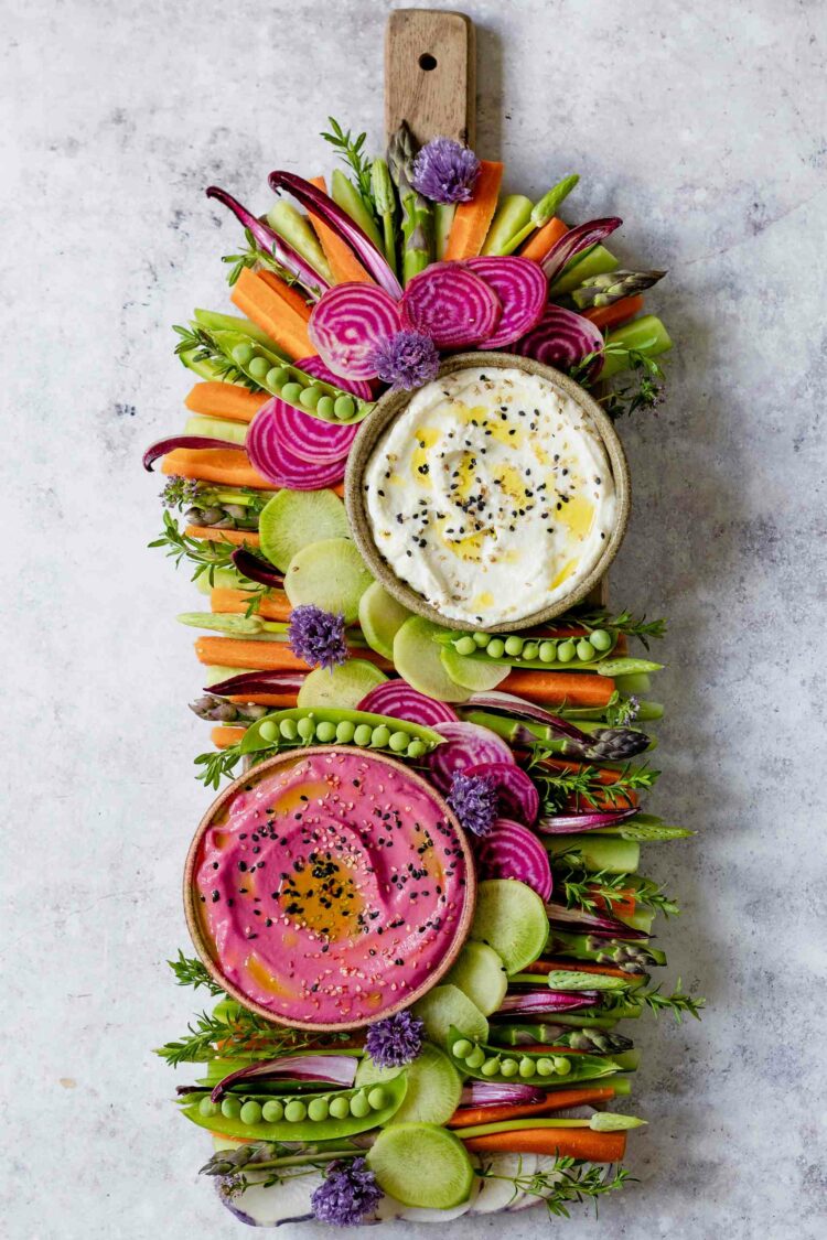 Plateau apéro aux légumes de printemps