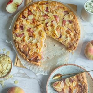 Tarte amandine à la pêche