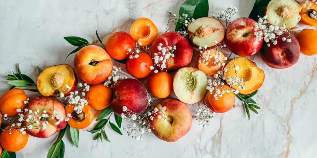 la saison des pêches abricots et nectarines