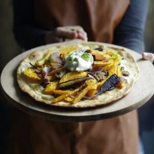 Pizza aux légumes d'automne