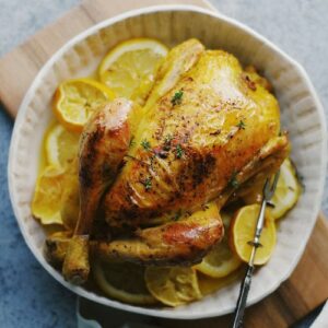 Poulet fermier aux agrumes