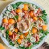 Salade de pâtes au melon et jambon de Parme