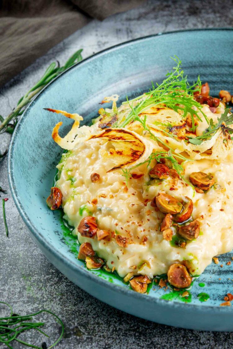 Risotto à la truffe noire et fromage de brebis comme Cyril Lignac