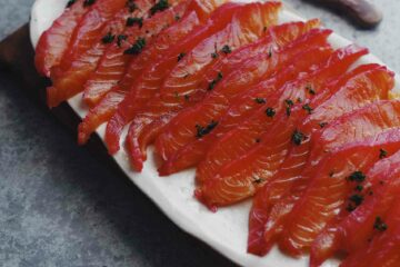 Gravlax de saumon à la betterave