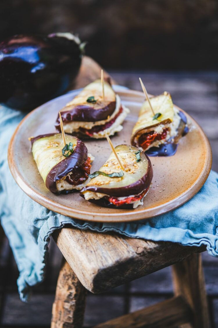 Roulés d'aubergines