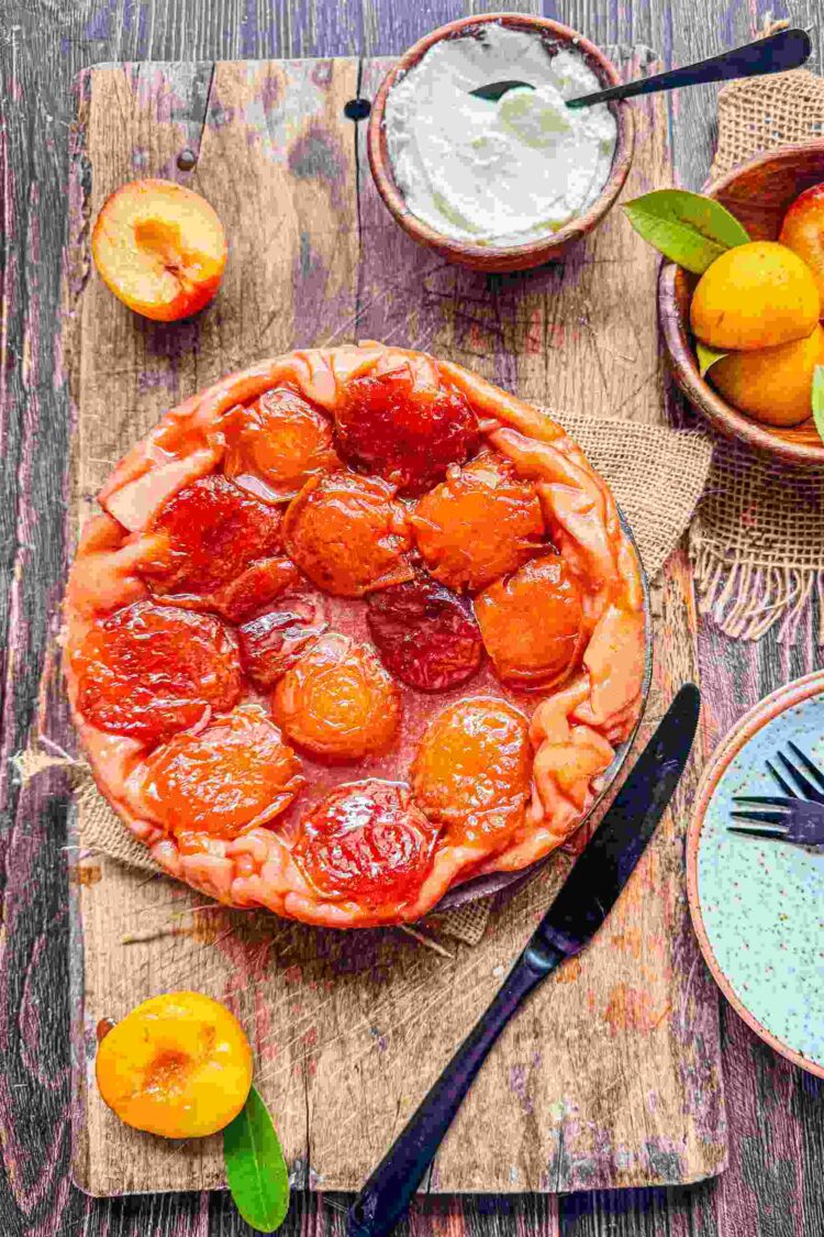 Tarte tatin aux prunes