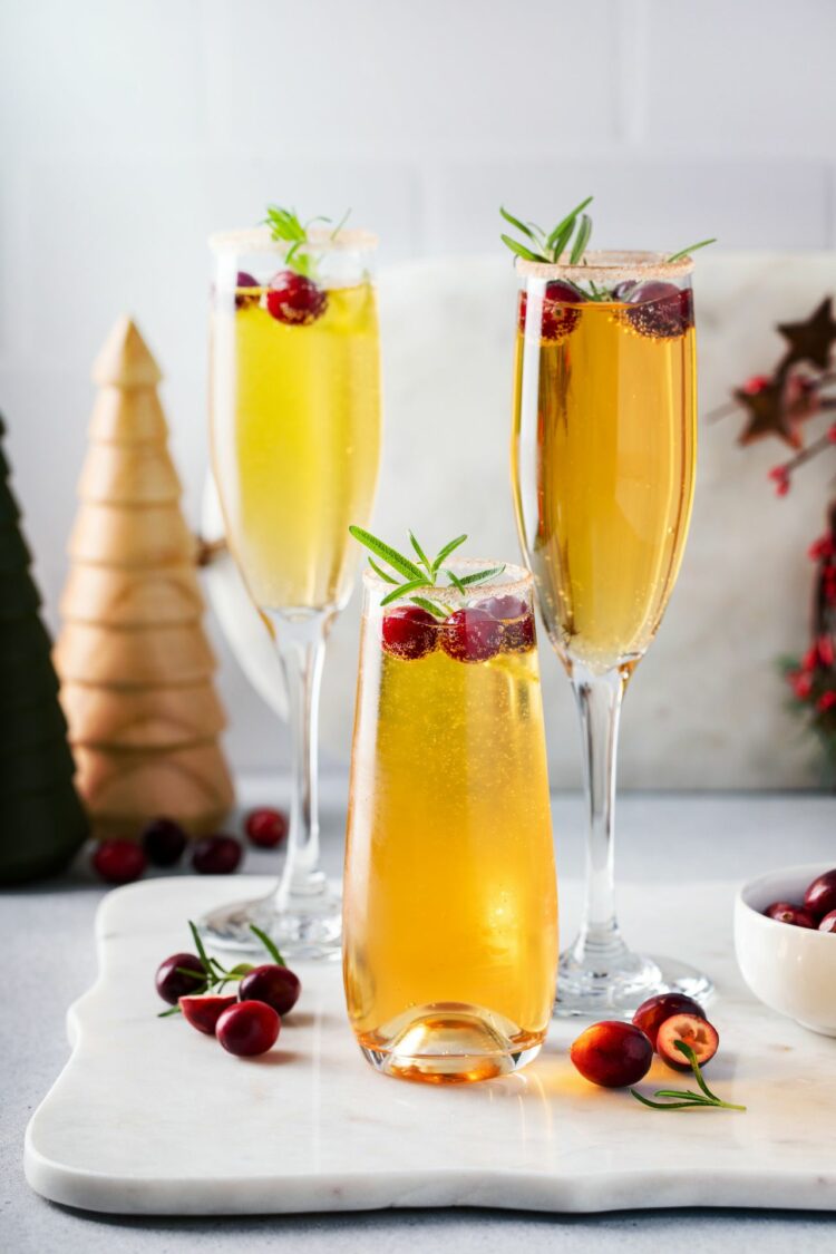 Des boissons de Noël de l'entrée au dessert