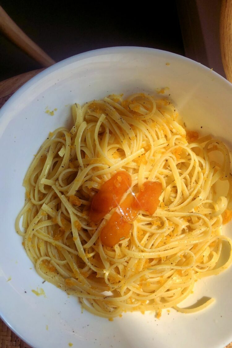 Linguine à la poutargue et citron de Menton IGP de Léa