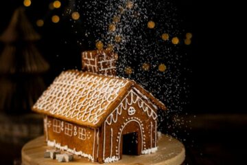 Maison de Noël en biscuit