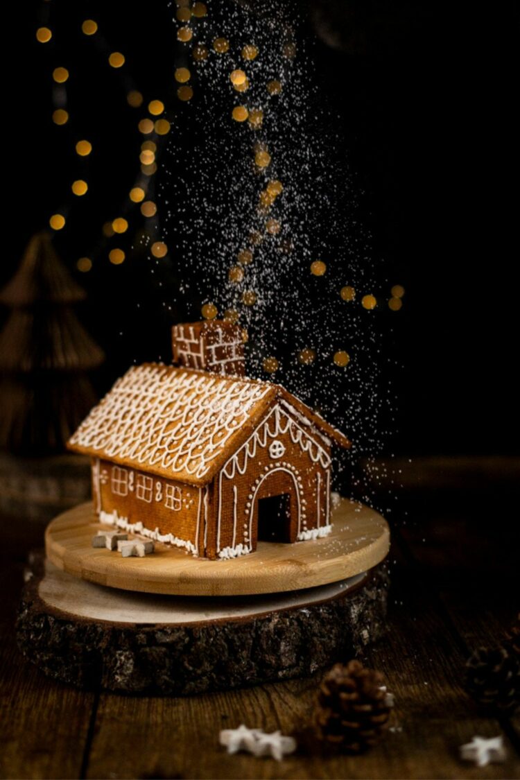 Maison de Noël en biscuit