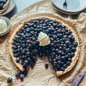 Tarte aux myrtilles surgelées