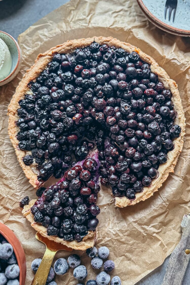 Tarte aux myrtilles surgelées