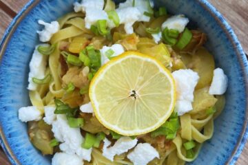 Tagliatelles, courgettes et citron de Géraldine