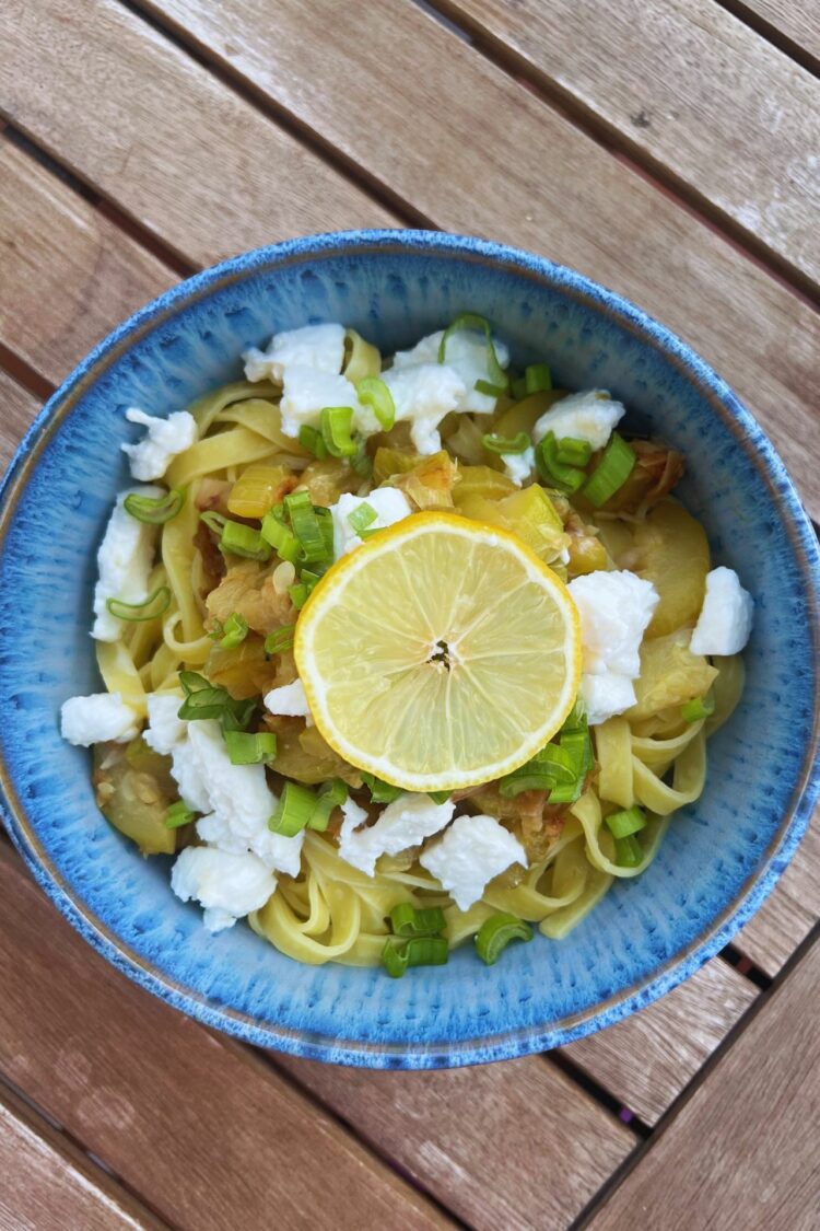 Tagliatelles, courgettes et citron de Géraldine