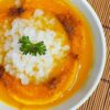 Soupe de potiron et perles de konjac