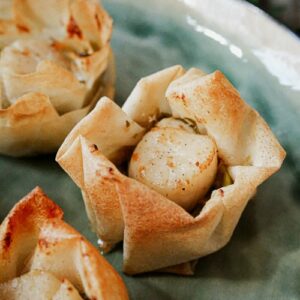 Corolles de Saint-Jacques au poireau