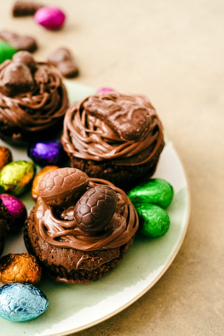 Nids de Pâques en cupcakes