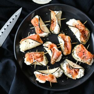 Amuse-bouche au radis noir et truite fumée