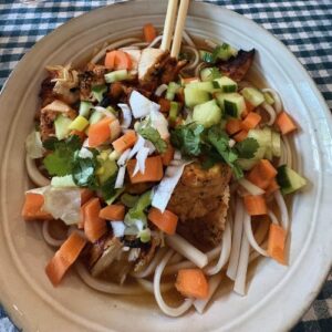 Bouillon japonais au poulet mariné de Julie