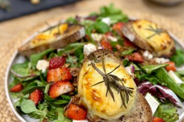 Salade printanière fraises et Charolais AOP