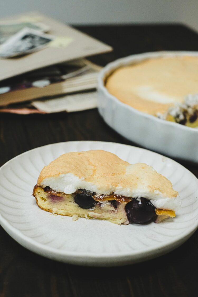 Clafoutis aux cerises meringué, une version ultra gourmande