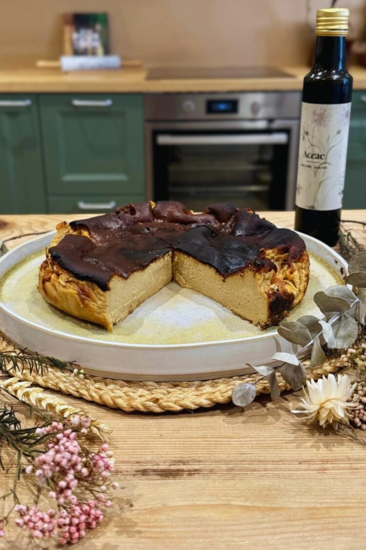 Cheesecake basque à la chicorée, une variante très gourmande