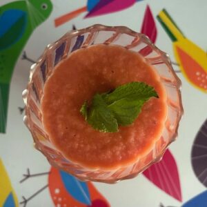 Gaspacho de melon, pastèque et concombre de Julie