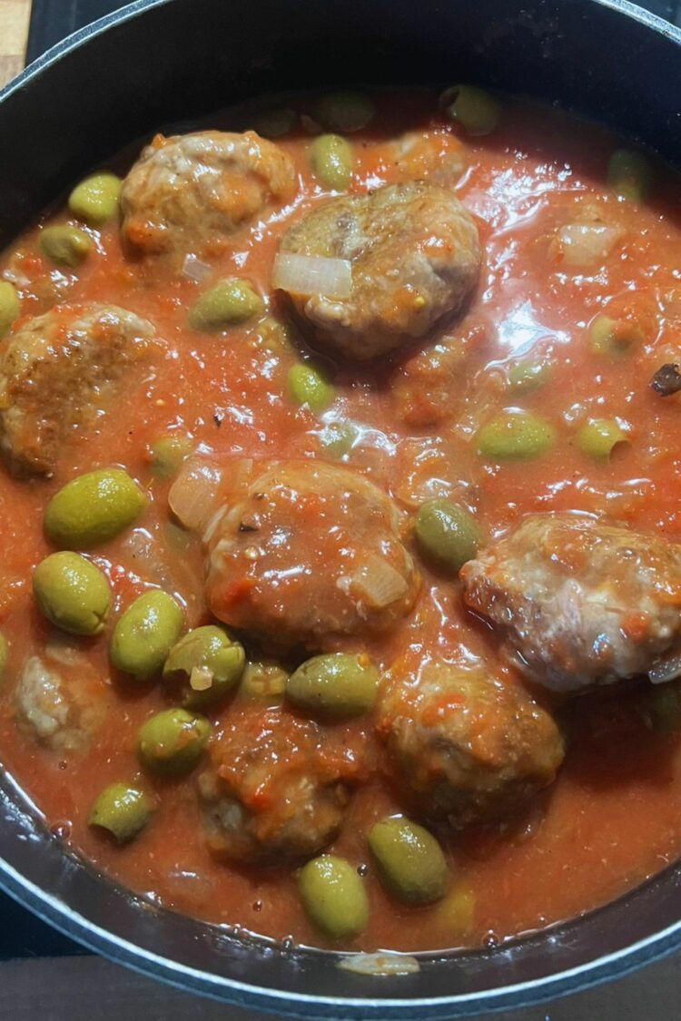 Boulettes de viande aux olives, le réconfort à l'état pur