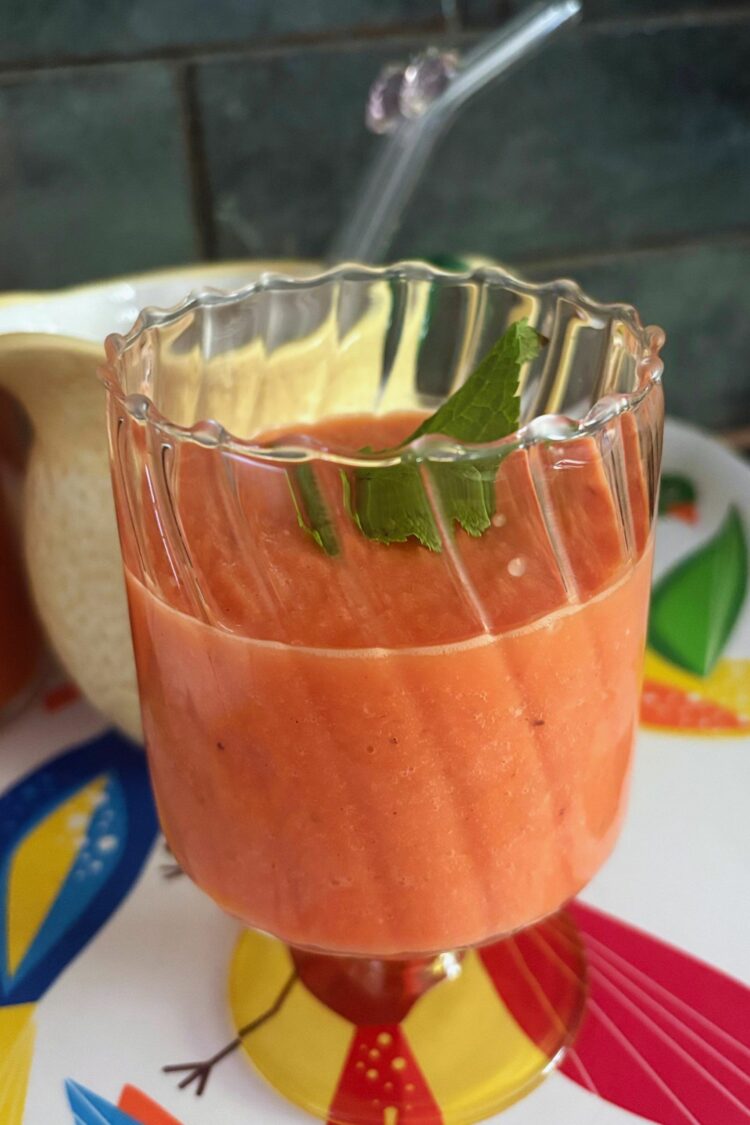 Gaspacho melon, pastèque et concombre de Julie