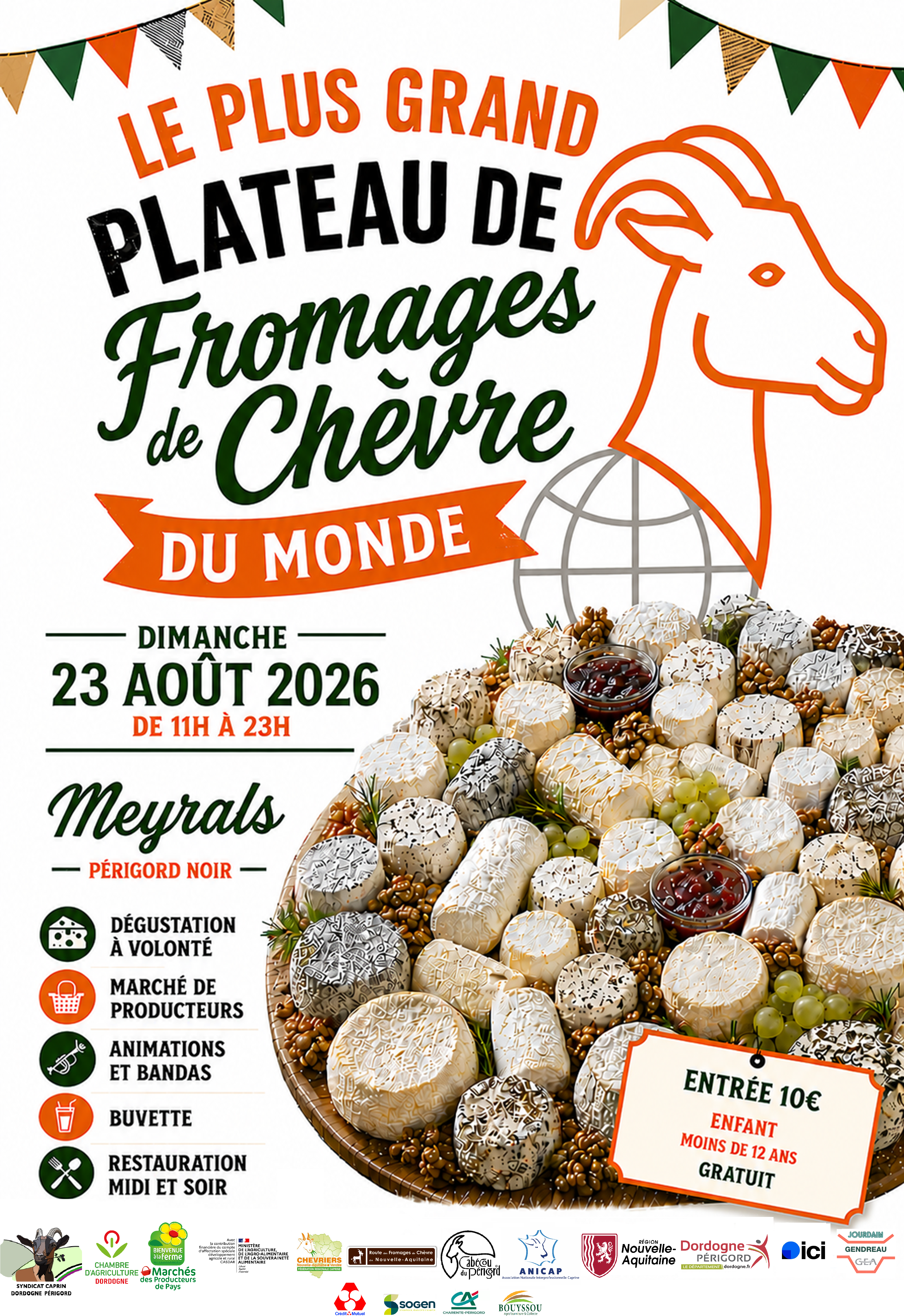 événement du plus grand plateau de fromages de chèvre du monde